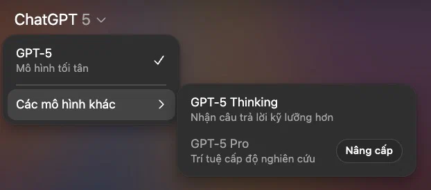 6 thay đổi lớn trên ChatGPT khi GPT-5 ra mắt