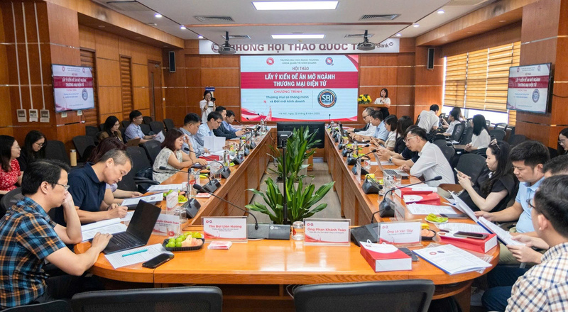 Kỹ năng chuyên môn quyết định chất lượng nhân lực thương mại điện tử 1 Hội thảo “Lấy ý kiến đề án mở ngành thương mại điện tử - Chương trình thương mại số thông minh & đổi mới kinh doanh”. Ảnh: Cục Thương mại điện tử và Kinh tế số