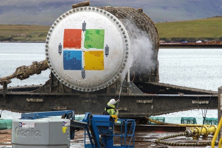 Dự án trung tâm dữ liệu dưới đáy biển của Microsoft. (Ảnh: VCG)
