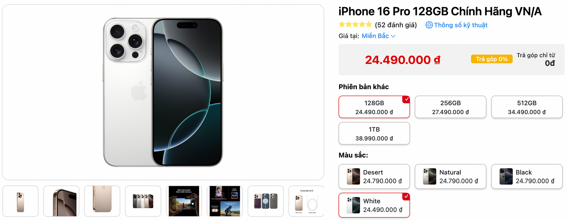 Phiên bản nhỏ gọn, giá rẻ hơn tới 7 triệu nhưng mạnh ngang iPhone 16 Pro Max 1 iphone 16 pro giá