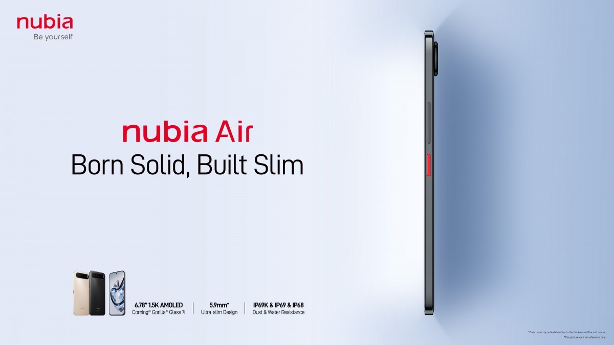 Nubia ra mắt điện thoại siêu mỏng, giá rẻ bằng 1/3 Galaxy S25 Edge, màn OLED xịn hơn iPhone 16 1 nubia-1-1757132392.jpg