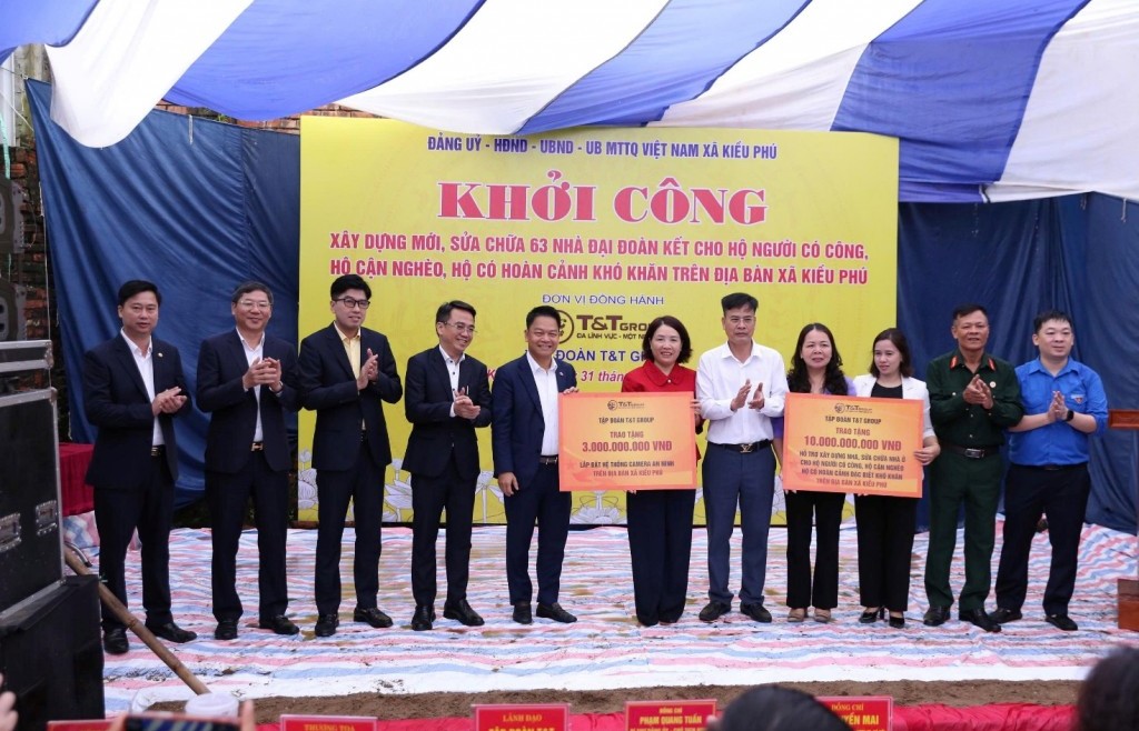 Chính phủ thông qua nội dung dự án Luật Thương mại điện tử 2 T&T Group tài trợ 13 tỷ đồng xây Nhà Đại đoàn kết và hệ thống camera an ninh tại xã Kiều Phú
