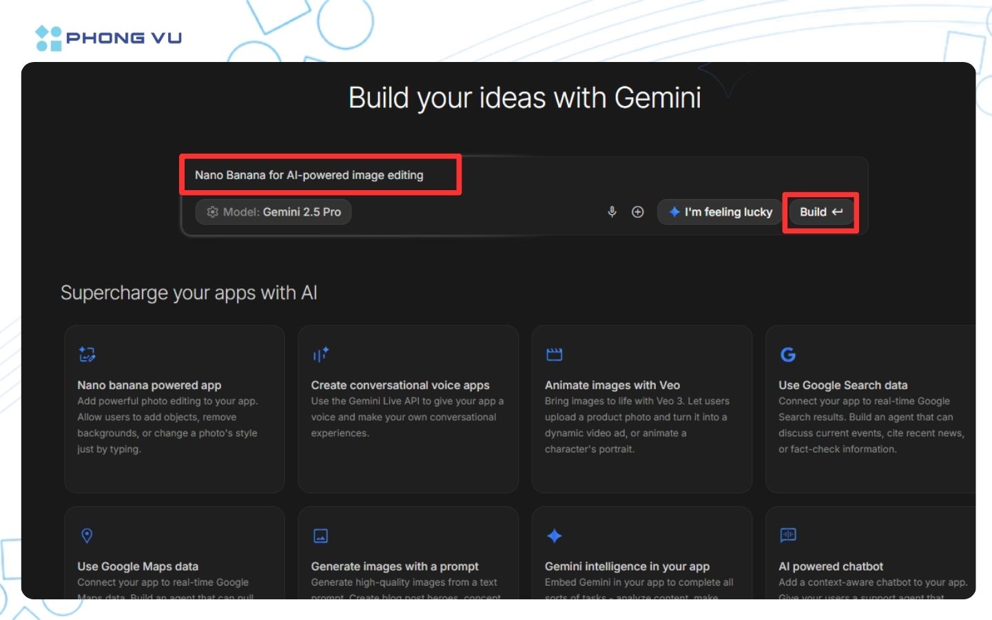 Cách tạo ứng dụng AI đơn giản với Vibe Coding trên Google AI Studio 3 Gõ ý tưởng của bạn bằng ngôn ngữ tự nhiên