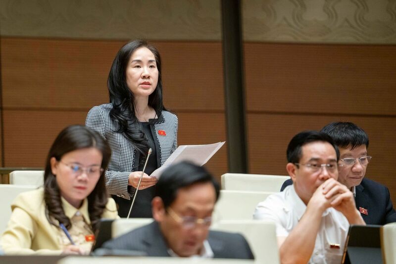 Đại biểu Đoàn Thị Thanh Mai - đoàn Hưng Yên. Ảnh: QH