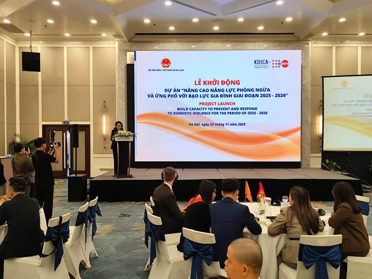 Dự án “Nâng cao năng lực phòng ngừa và ứng phó với bạo lực gia đình giai đoạn 2025-2026” đã được khởi động ngày 25/11/2025. Ảnh PV. 