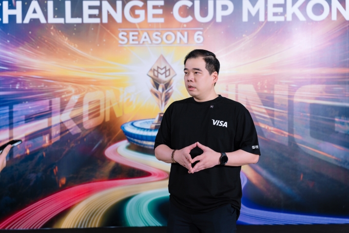 Ông Kelvin Tanu Utomo, Giám đốc cấp cao, Sản phẩm & Giải pháp Visa Việt Nam & Lào góp mặt tại chung kết M Challenge Cup Mekong mùa 6. Ảnh: MCCM