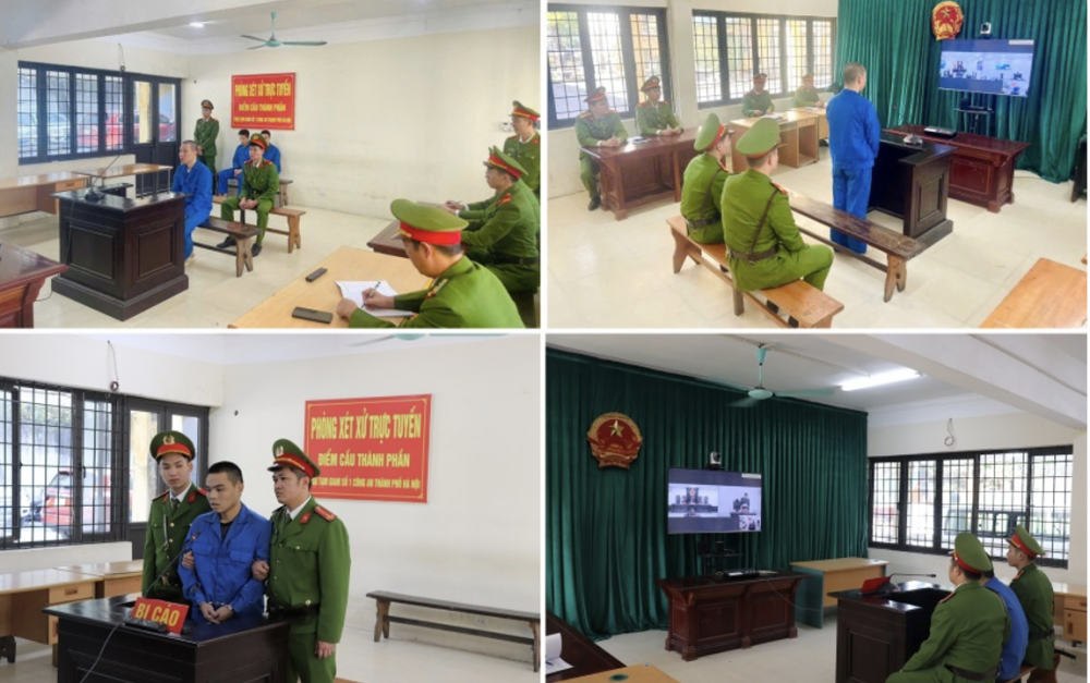 Phiên xét xử trực tuyến tại Trại tạm giam số 1 – CATP Hà Nội