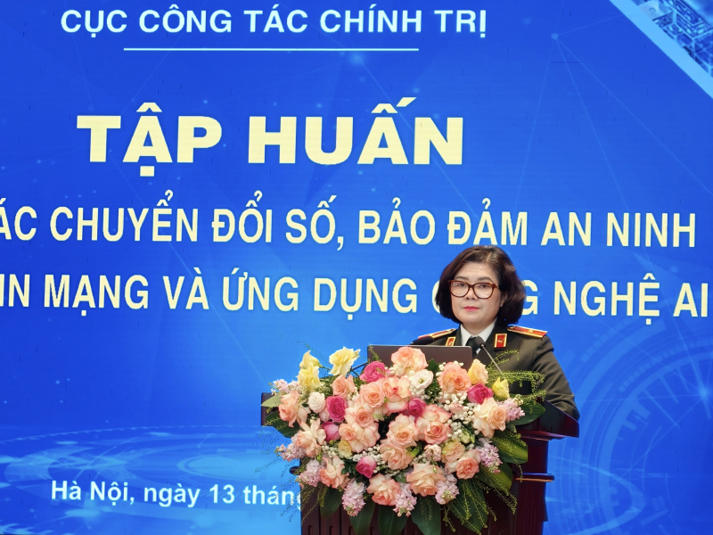 Cục Công tác chính trị tổ chức hội nghị tập huấn đẩy mạnh chuyển đổi số và ứng dụng AI -0