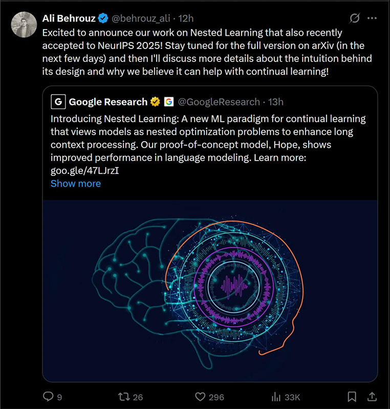 Google Research mô phỏng thành công khả năng thích nghi và ghi nhớ linh hoạt cho AI 1 kha nang thich nghi va ghi nho linh hoat ai1