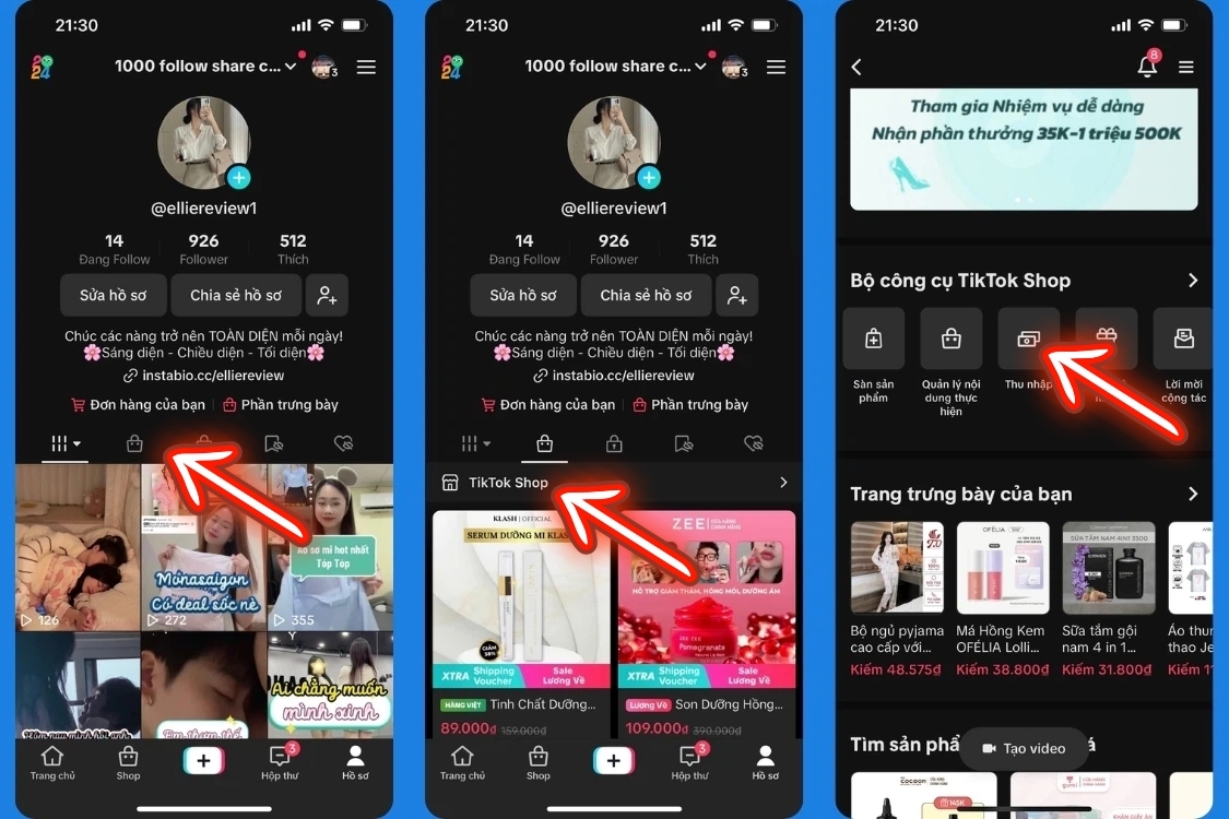 Cách rút tiền hoa hồng từ TikTok Affiliate