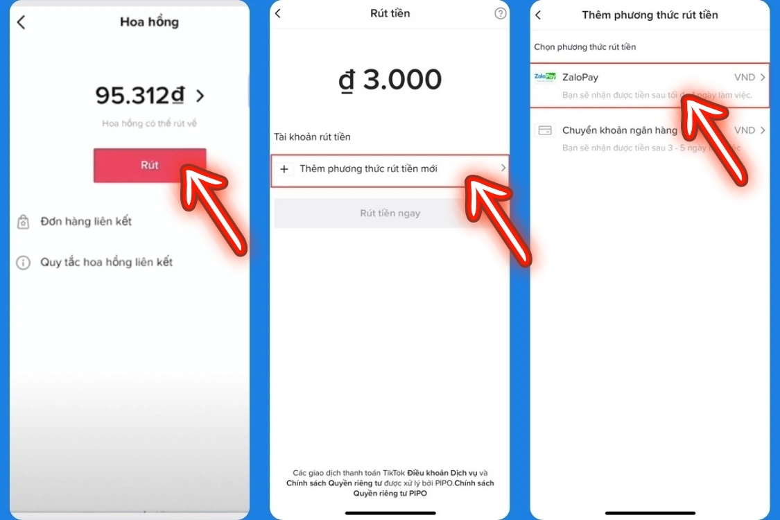 Cách rút tiền hoa hồng từ TikTok Affiliate  1