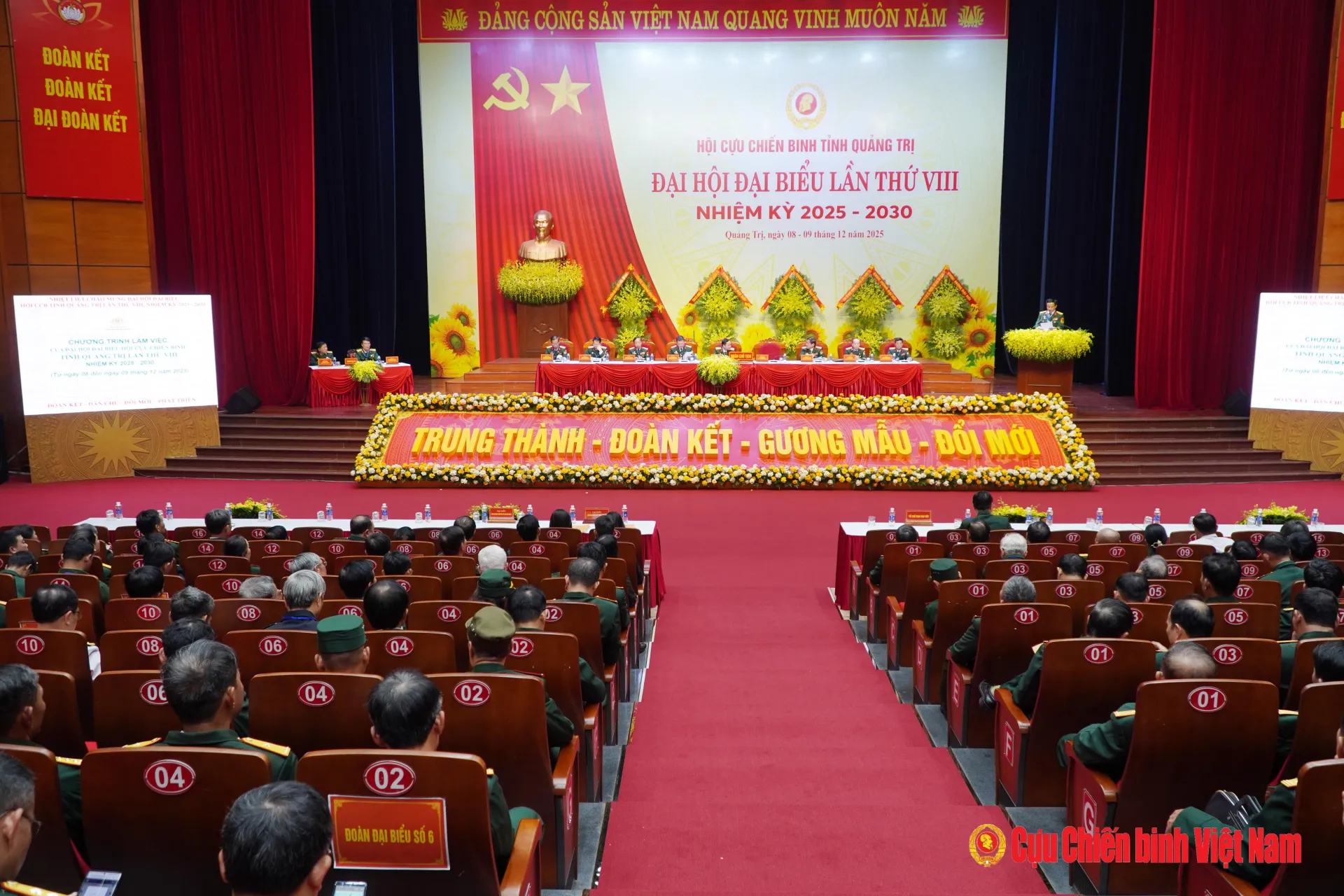 Quang cảnh phiên thứ nhất Đại hội đại biểu Hội Cựu chiến binh tỉnh Quảng Trị lần thứ VIII, nhiệm kỳ 2025 - 2030 binh-2-1739