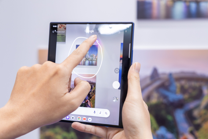 Tính năng Khoanh tròn để tìm kiếm trên thiết bị. Ảnh: Samsung