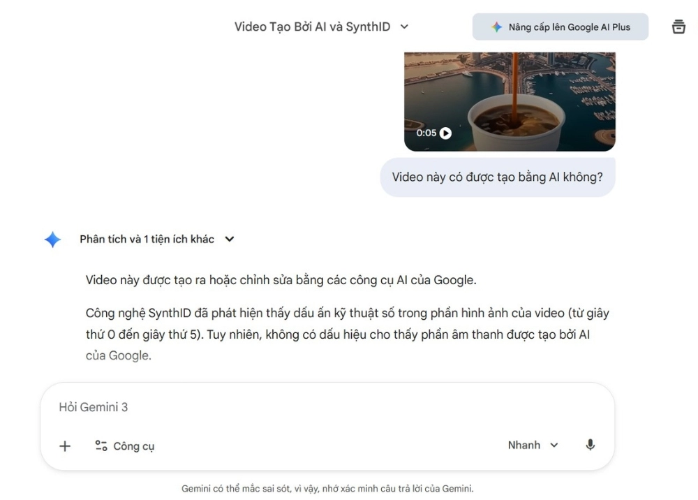 Google mở rộng Gemini “soi” video tạo bởi AI hay người thật