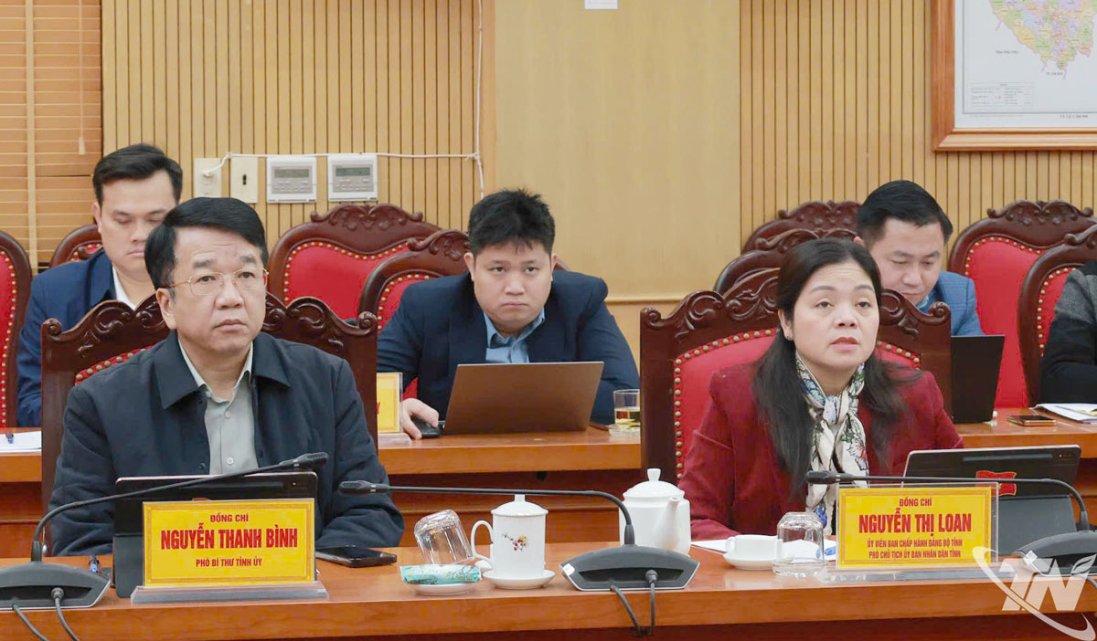 Các đại biểu dự Hội nghị tại điểm cầu Tỉnh ủy Thái Nguyên.