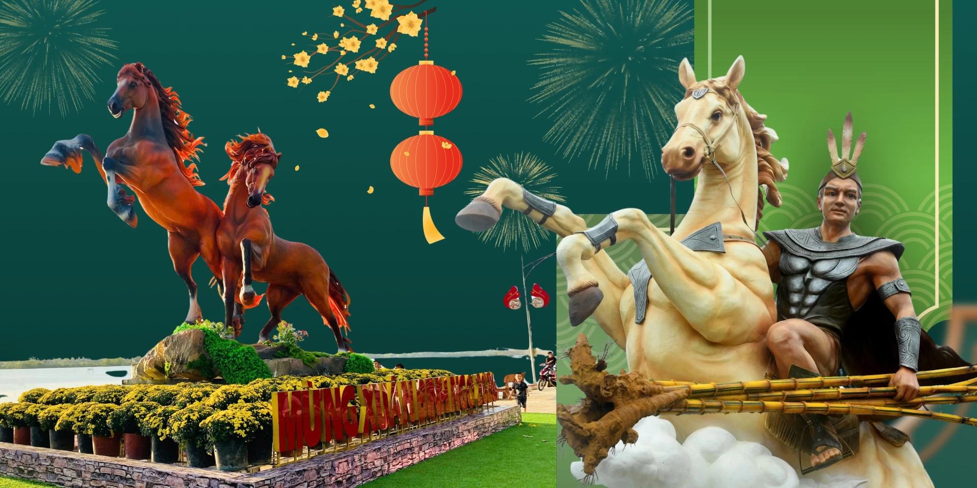 Để tạo điểm nhấn vào dịp Tết Nguyên đán Bính Ngọ 2026, nhiều địa phương xây dựng các biểu tượng linh vật Ngựa để người dân tham quan, chiêm ngưỡng