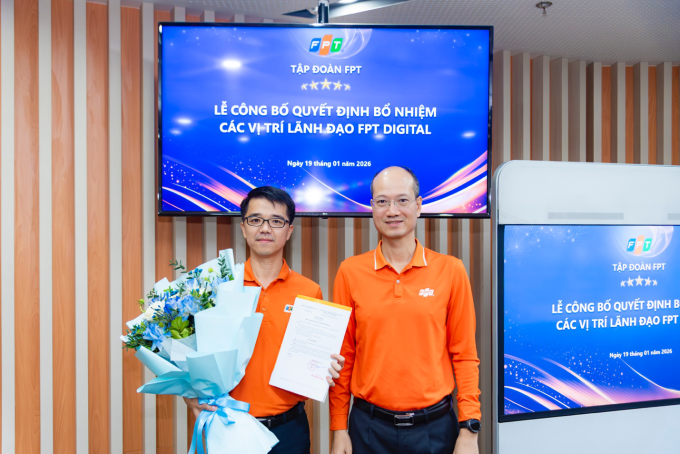 FPT Digital thay đổi lãnh đạo cấp cao, đẩy mạnh chiến lược chuyển đổi số 3 Ông Lê Hùng Cường (trái) được bổ nhiệm Tổng giám đốc FPT Digital.