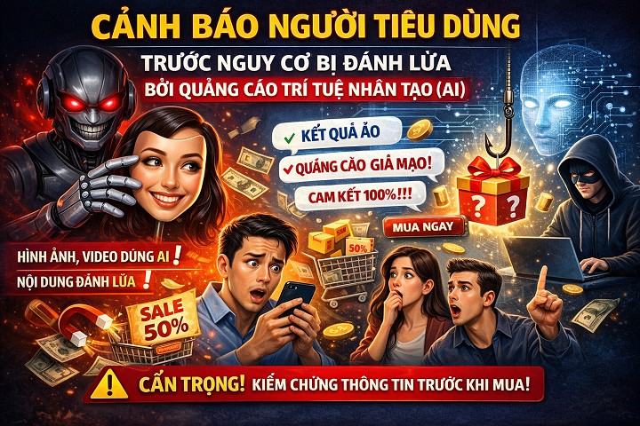 Hoàng Bách Cảnh báo người tiêu dùng trước nguy cơ bị đánh lừa bởi quảng cáo AI (Ảnh: Ủy ban Cạnh tranh Quốc gia)