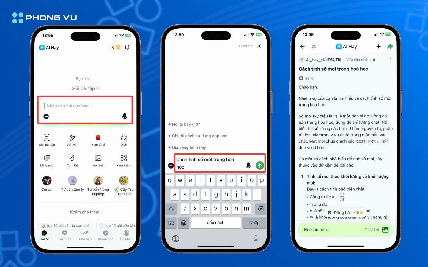 Cách tải, sử dụng AI Hay giải bài tập đơn giản, miễn phí 5 Nhập nội dung bài tập để AI Hay giải nhanh