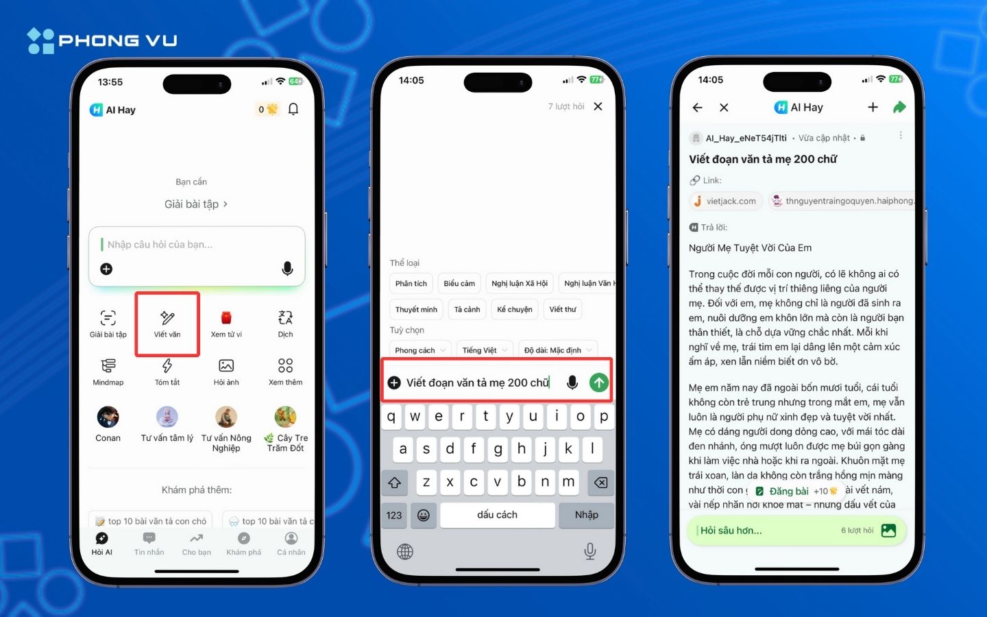 Cách tải, sử dụng AI Hay giải bài tập đơn giản, miễn phí 7 AI Hay có thể viết văn theo đa thể loại