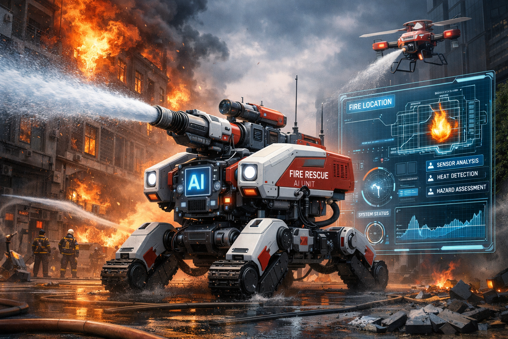 Robot AI tự phối hợp dập lửa, đạt độ chính xác gần 100% - 1