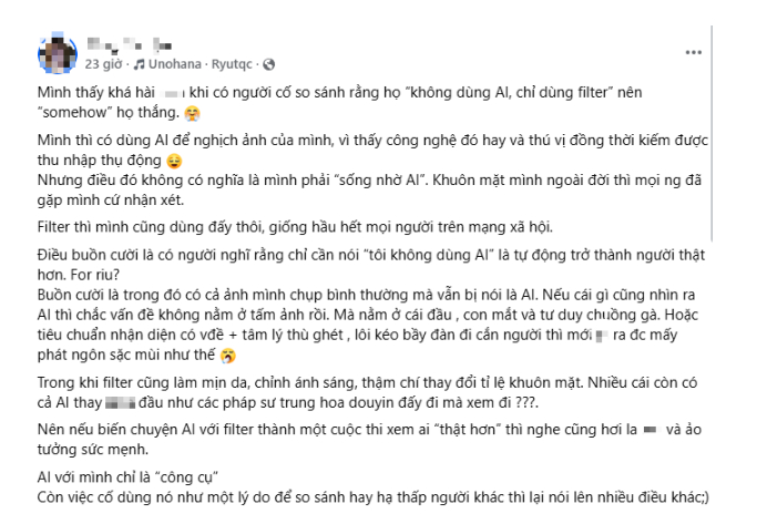 Bị chê dùng AI chỉnh ảnh quá nhiều, hot girl lên tiếng phản bác mạnh mẽ- Ảnh 2.