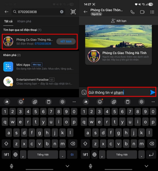 Gửi nội dung phản ánh chi tiết