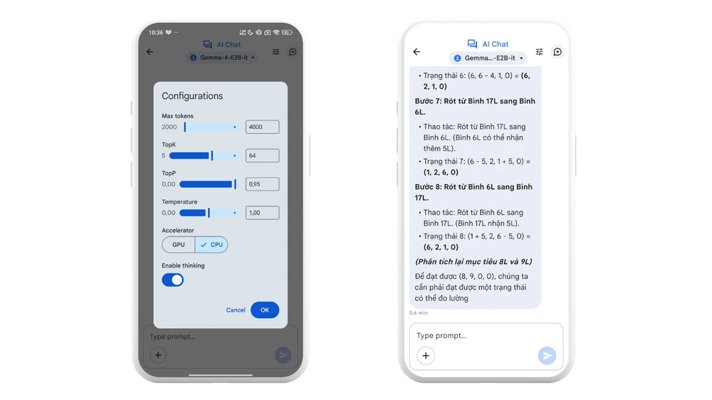 Sử dụng AI miễn phí trên phần cứng điện thoại mà không cần internet 4 Google AI Edge Gallery15 04.webp